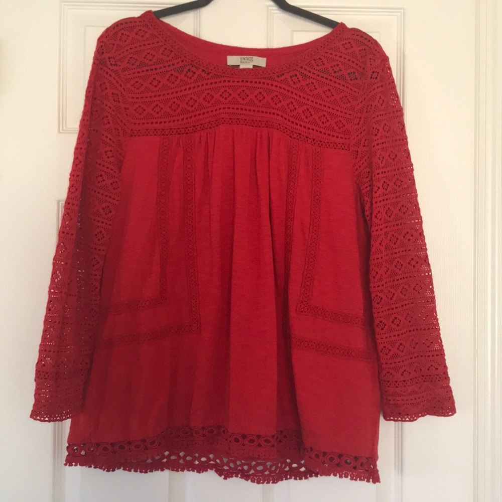Vintage America red top size XL